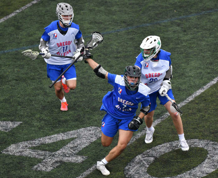 Oregon high school boys lacrosse 2022 all star game Taylor Balkom 49